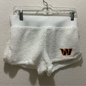 Women's Washington commanders Sport white Fluffy Hoodie Shorts